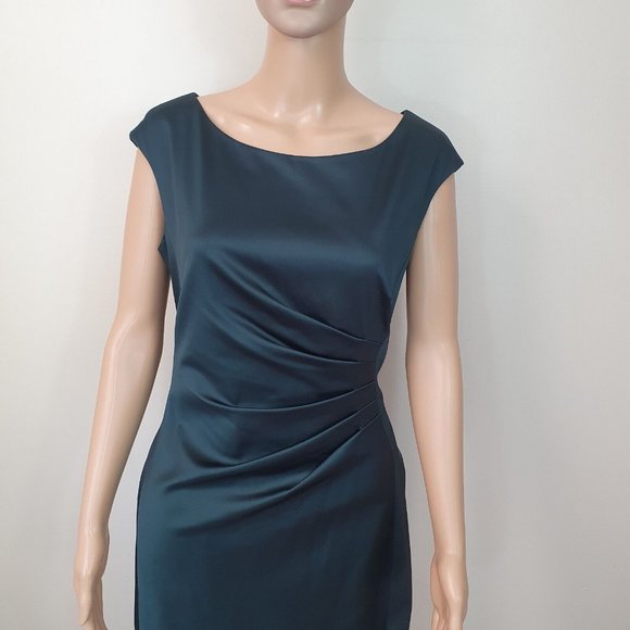 Ralph Lauren sheath dress Sz 12 teal cocktail  office formal RRP $380 - Picture 3 of 7